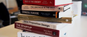 pile of assorted-title books