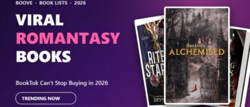Viral romantasy books 2026 featured image with trending book covers