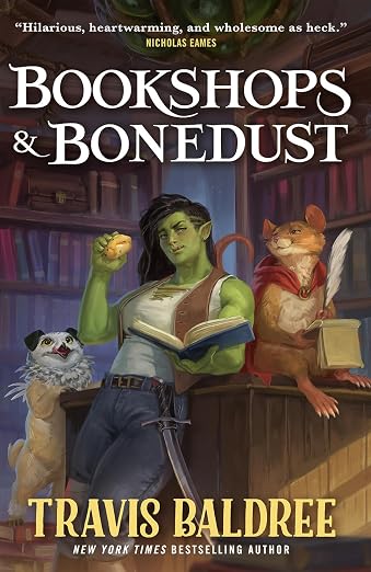 Bookshops and Bonedust by Travis Baldree book cover
